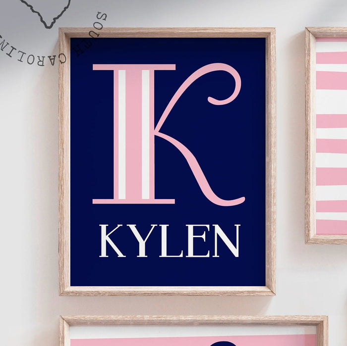 Nautical nursery decor, girls whale nursery, girls nautical bedroom art, nautical nursery art, baby girl nautical nursery art, nautical girl