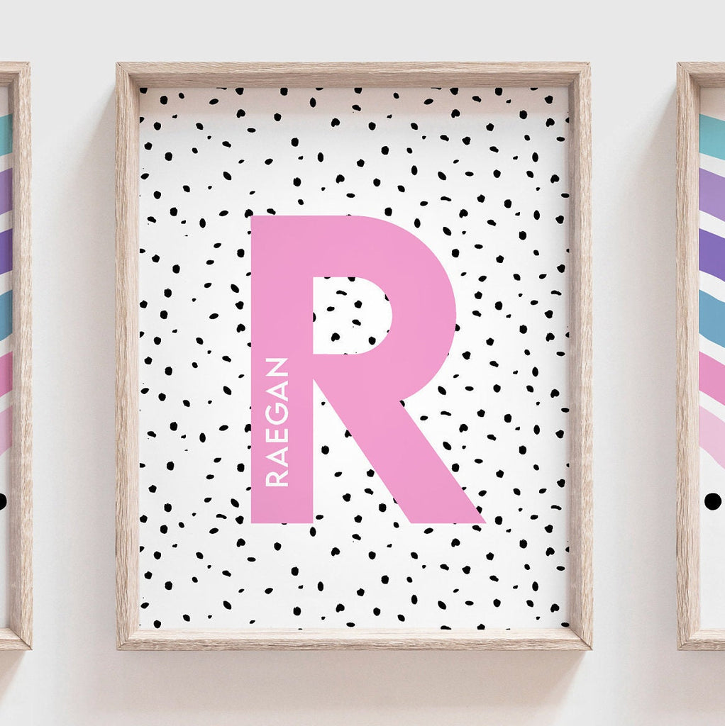 Baby girl nursery decor, purple teal aqua and pink prints for nursery, prints for little girl's bedroom, playroom wall art set idea for girl