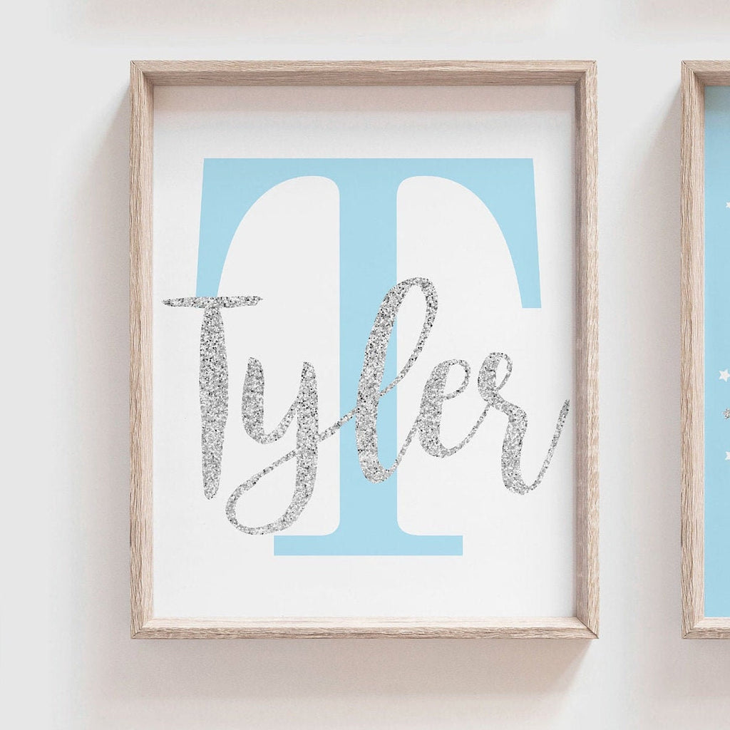 Yellow blue boy/girl twin wall art, twin nursery art, twin baby art, art for twins, wall decor twins, girl boy twin nursery, boy girl twins