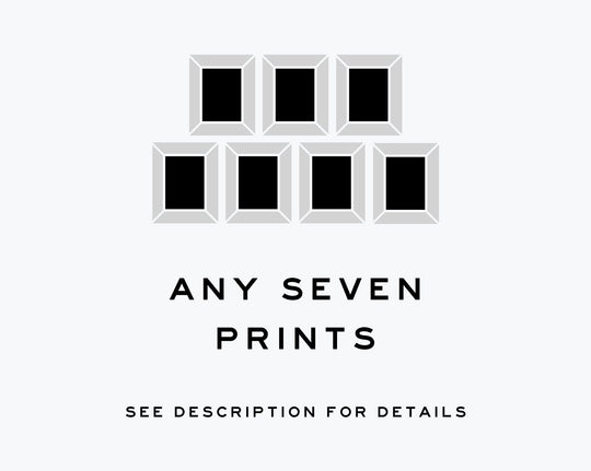Any set of seven prints for Design South, nursery decor for children, bathroom wall decor, girls decor, boys decor, twin nursery decor – unframed wall art print for kids room or nursery.