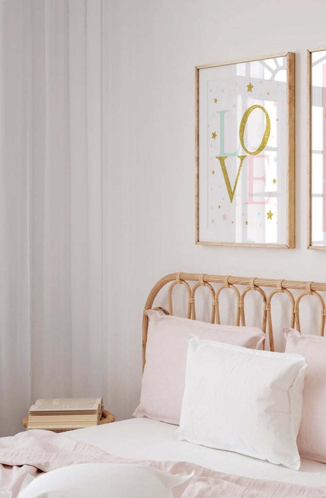 Love print set nursery wall, swan gift for little girl room, swan nursery decor, baby girl love print, swan print, wall art girl bedroom