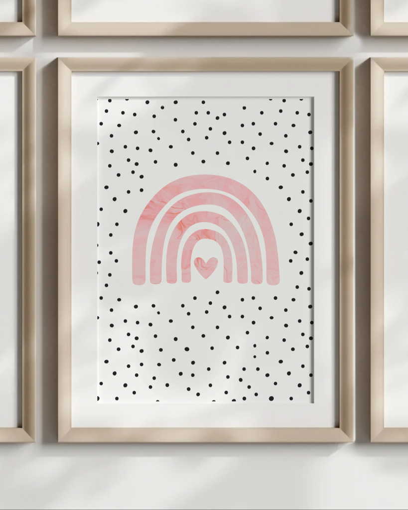 Girl pink dinosaur birthday party gift, dinosaur girl decorations, dinosaur girl room art prints, dinosaur rainbow personalized name initial