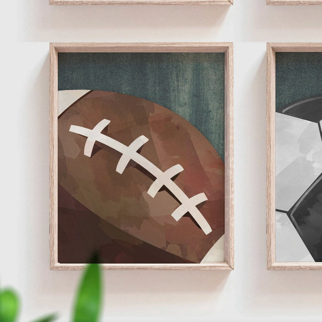 Industrial collection kids room sports decor, modern sports nursery art, industrial kids playroom decor, gift for boy sports theme, kid room