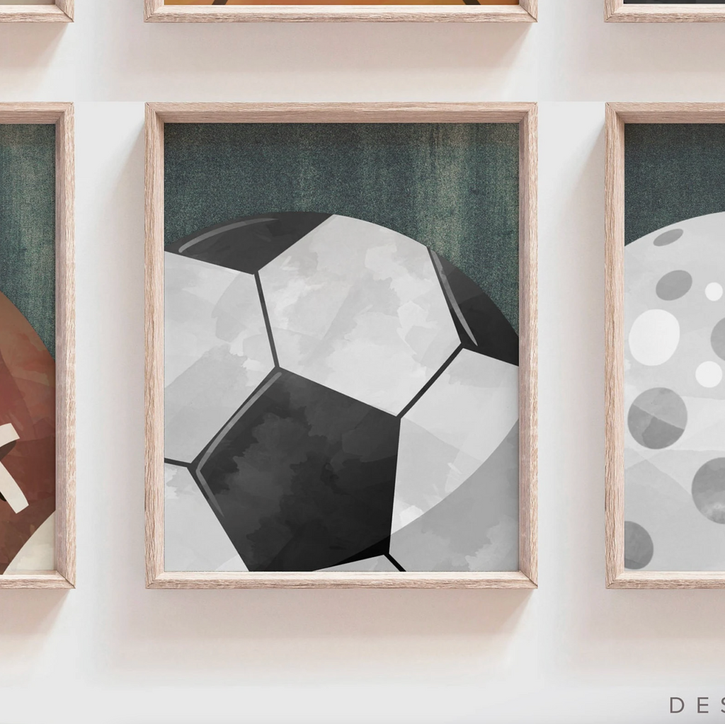 Industrial collection kids room sports decor, modern sports nursery art, industrial kids playroom decor, gift for boy sports theme, kid room