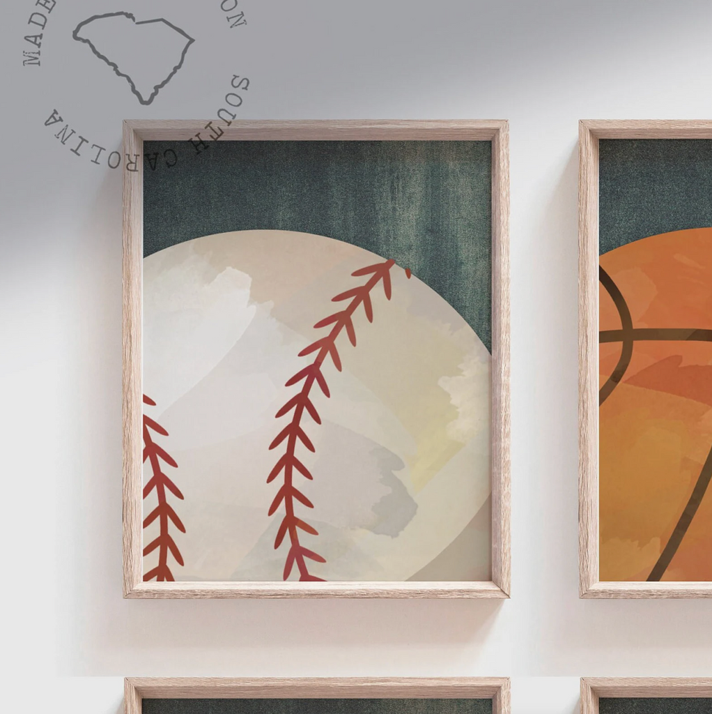 Industrial collection kids room sports decor, modern sports nursery art, industrial kids playroom decor, gift for boy sports theme, kid room