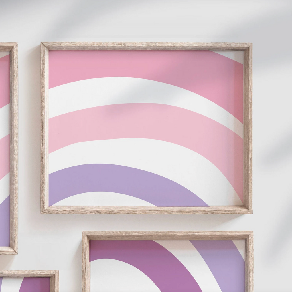 Little girl bedroom purple and pink colors, rainbow with girl's name, toddler girl bedroom ideas, pink purple rainbow themed room, pink girl