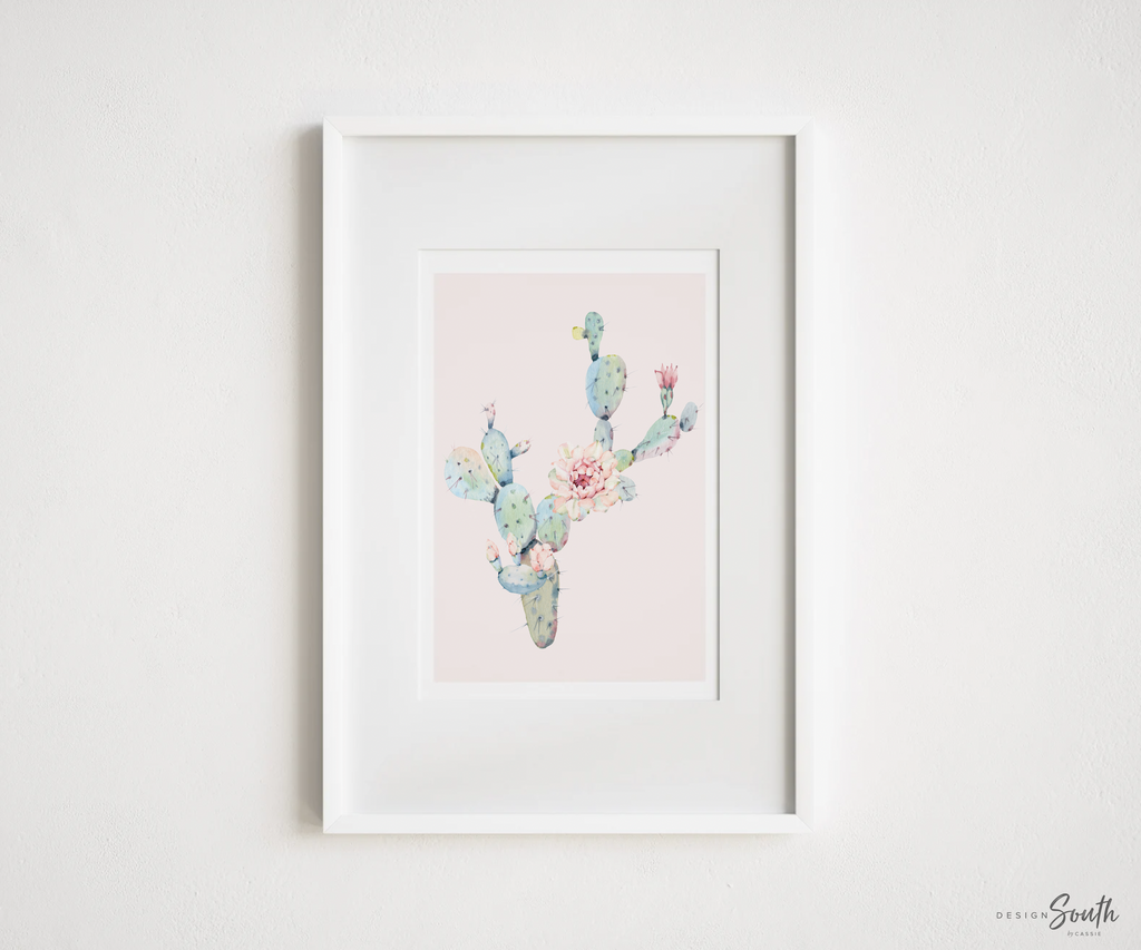 Baby girl nursery wall art, succulent theme baby shower, pink and mint wall art for baby, girl's bedroom decor ideas, cactus theme nursery