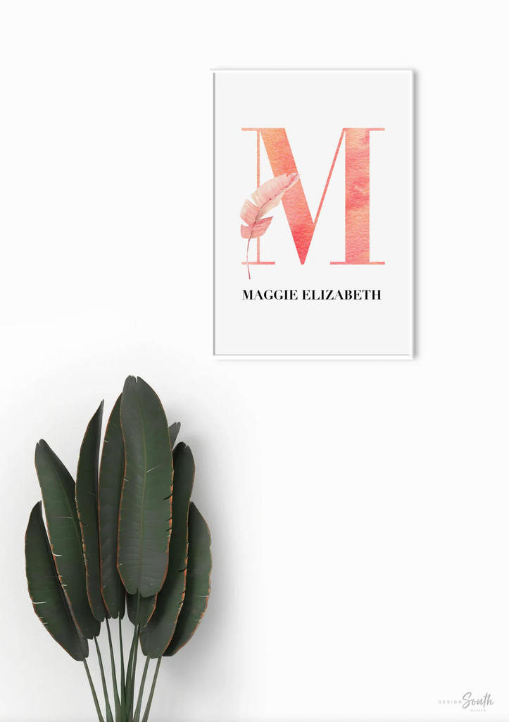 Tropical flamingo nursery, pink green nursery tropical baby, monstera leaf tropical theme baby, trendy nursery wall art decor baby girl gift