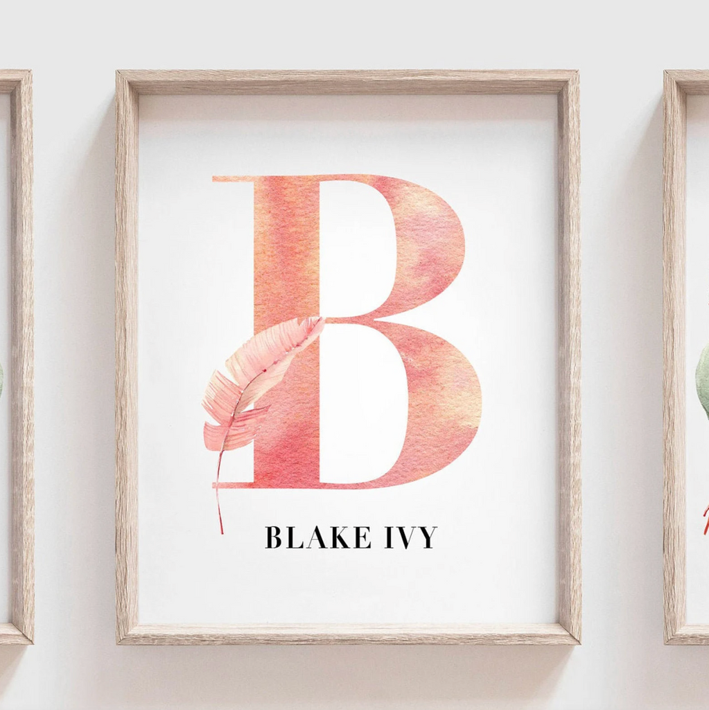 Tropical flamingo nursery, pink green nursery tropical baby, monstera leaf tropical theme baby, trendy nursery wall art decor baby girl gift