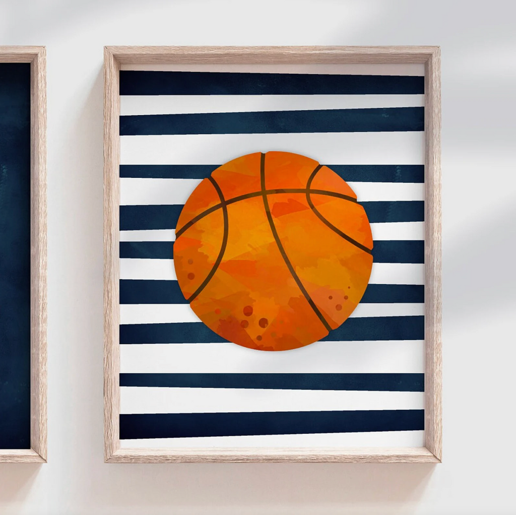 Sports collection print set boys name, sports theme wall pictures, sports art personalized gift, baseball football kids wall art boy nursery