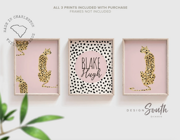 Baby cheetah print pink, dot speckle pattern nursery, modern nursery ideas girl, safari baby animal nursery pink girl, printed cheetah art