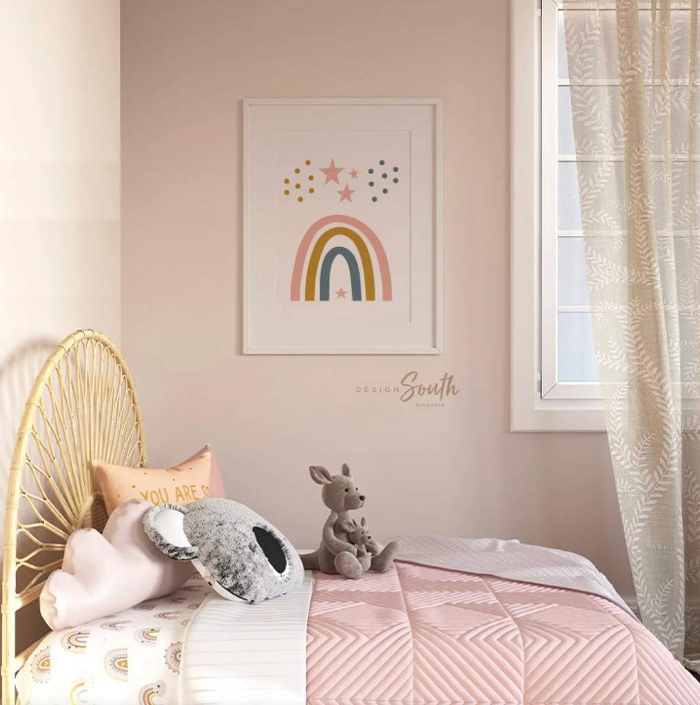 Little girl room unicorns rainbows dinosaurs ABCs, pink printable playroom art, you are magic loved strong brave inspirational positive wall