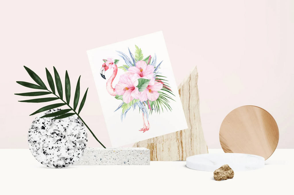 Baby girl nursery decor pink tropical flamingo floral, above crib decor, pink flamingo nursery wall art, personalized baby girl gift quote