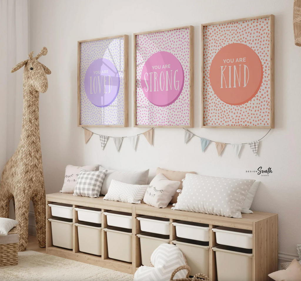 Poster prints for kids children room wall, set 6 art prints, modern kid's art, children's wall art gender neutral, kids playroom decor ideas, neutral wall art for children, kid room prints