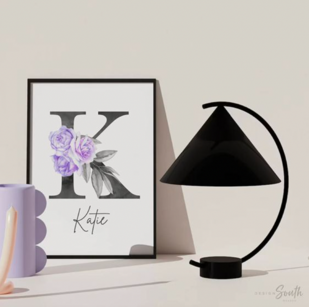 Purple paris themed girls room, purple eiffel tower parisian little girl decor, girl personalized name floral roses, elegant nursery decor