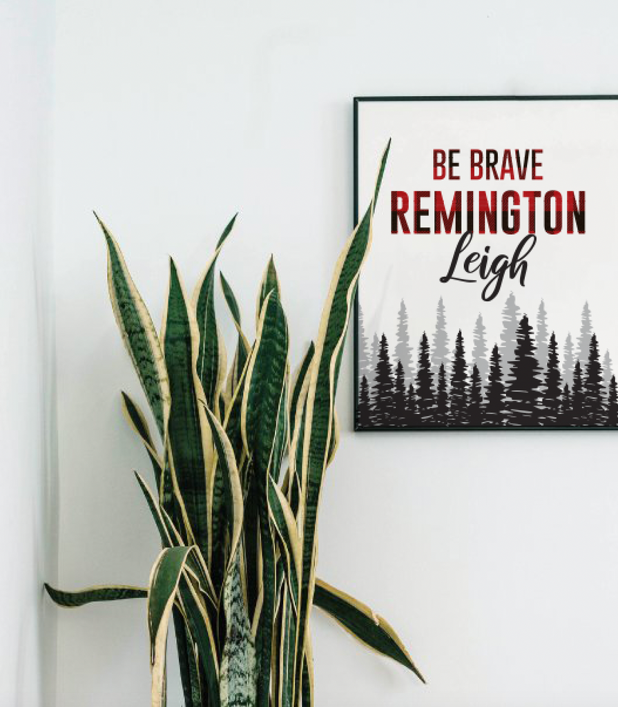 Woodland moose lumberjack nursery decor, baby boy red buffalo plaid check art, moose boys room, lumberjack birthday party gift personalized