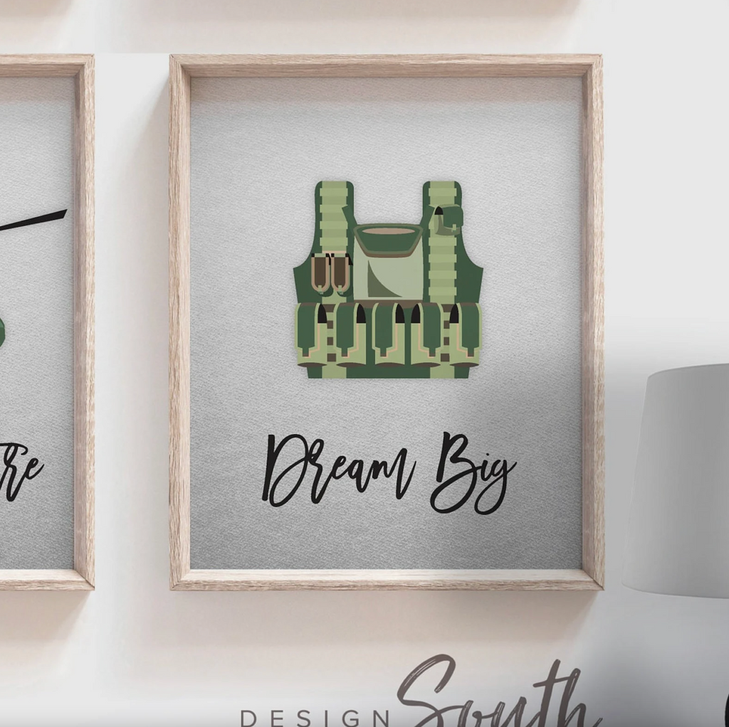 Army vehicles boys wall art set, soldier military tank truck helicopter, boys bedroom wall art print decor army marine troop, playroom army