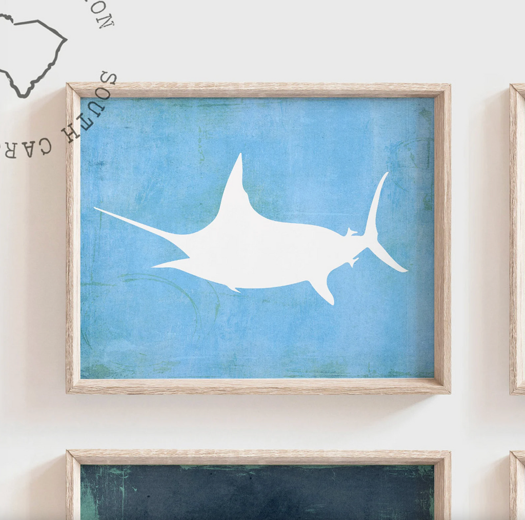 boys bedroom decor	boys nursery decor	nautical wall decor	boys playroom decor	game fish prints	wall prints boy fish	saltwater fishing	saltwater fish art	fishing nursery art	boys bedroom fishing	fisherman baby art	blue green fish art	fishing wall decor