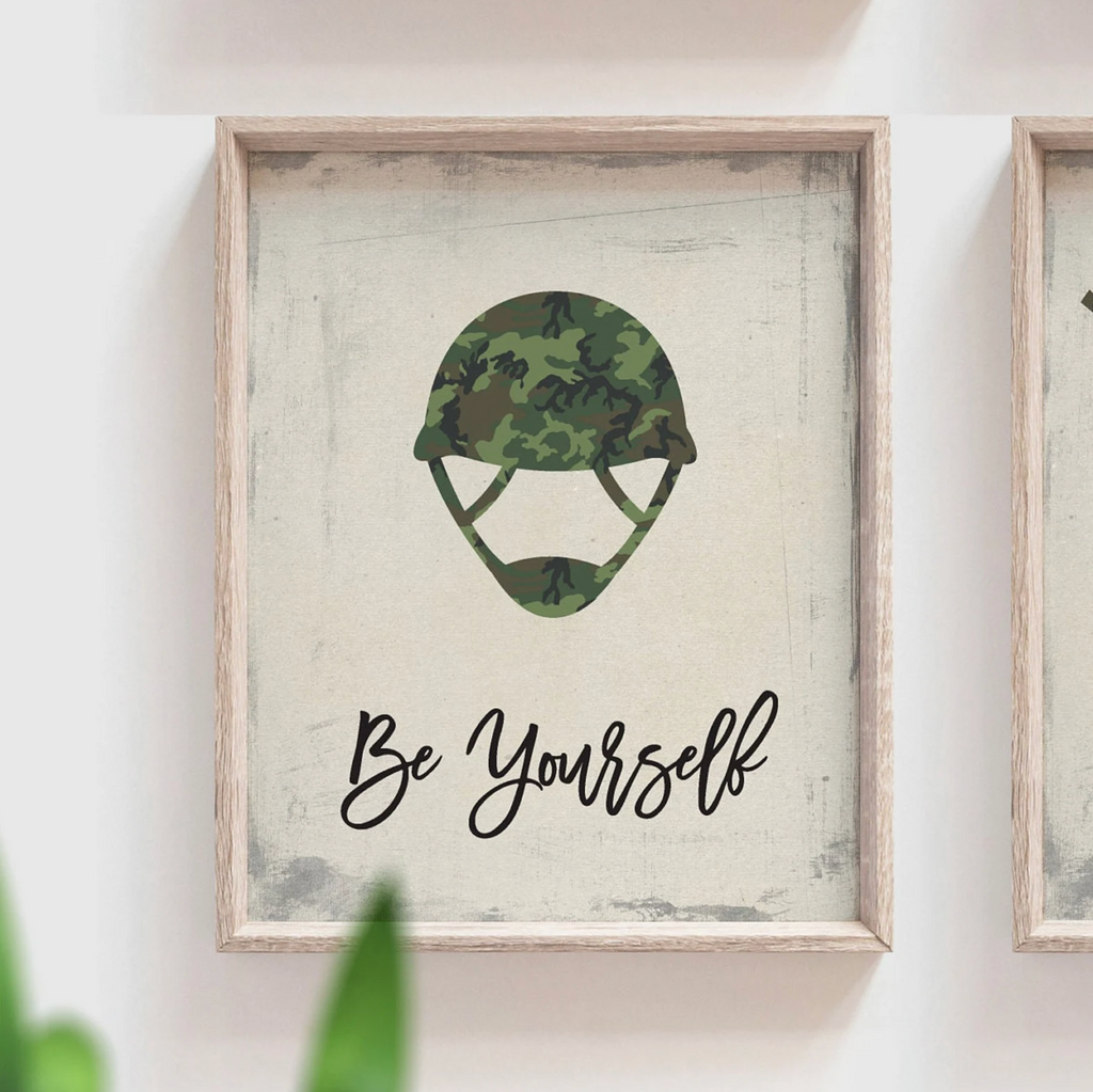 Army vehicles boys wall art set, soldier military tank truck helicopter, boys bedroom wall art print decor army marine troop, playroom army