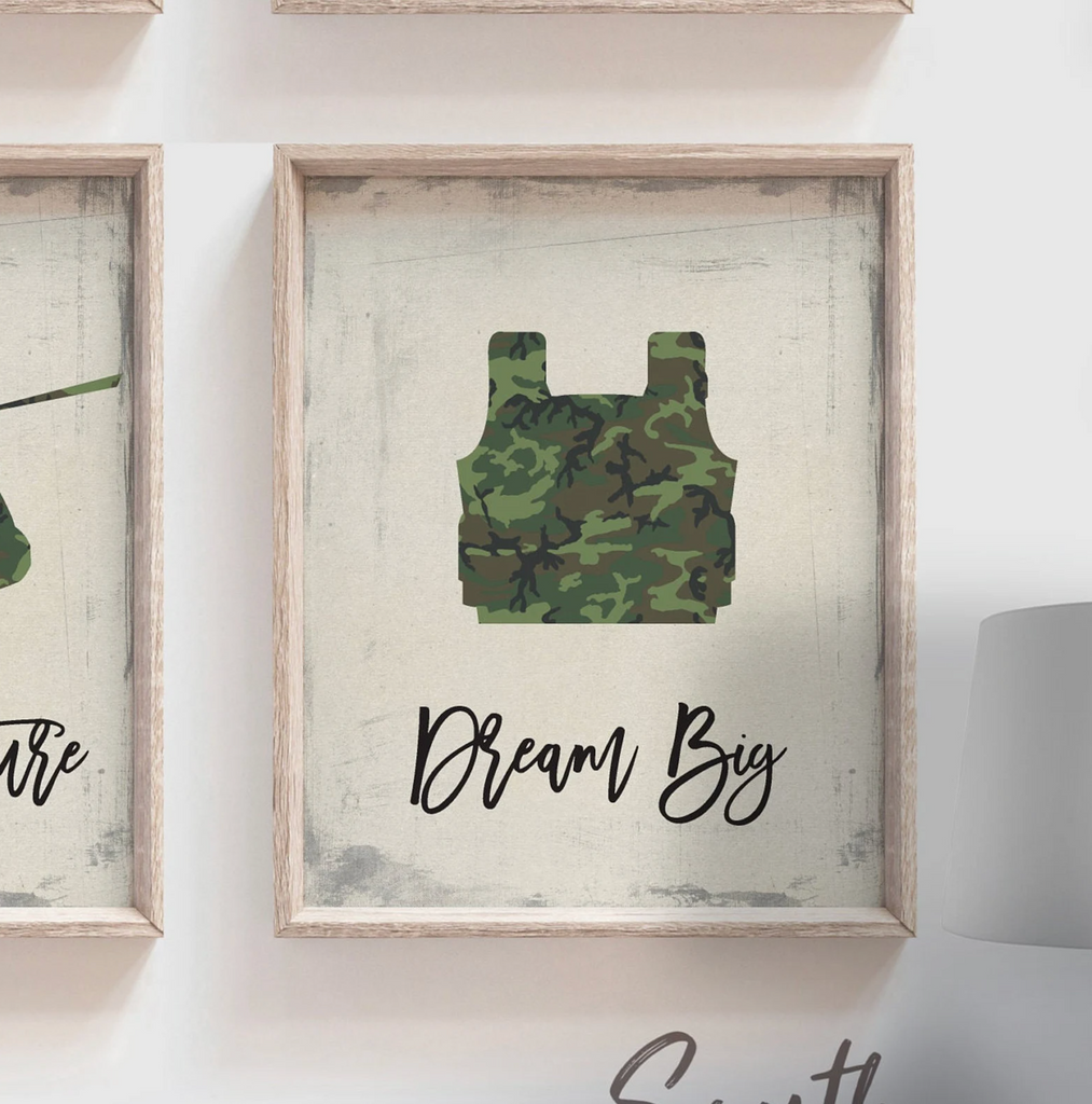 Army vehicles boys wall art set, soldier military tank truck helicopter, boys bedroom wall art print decor army marine troop, playroom army