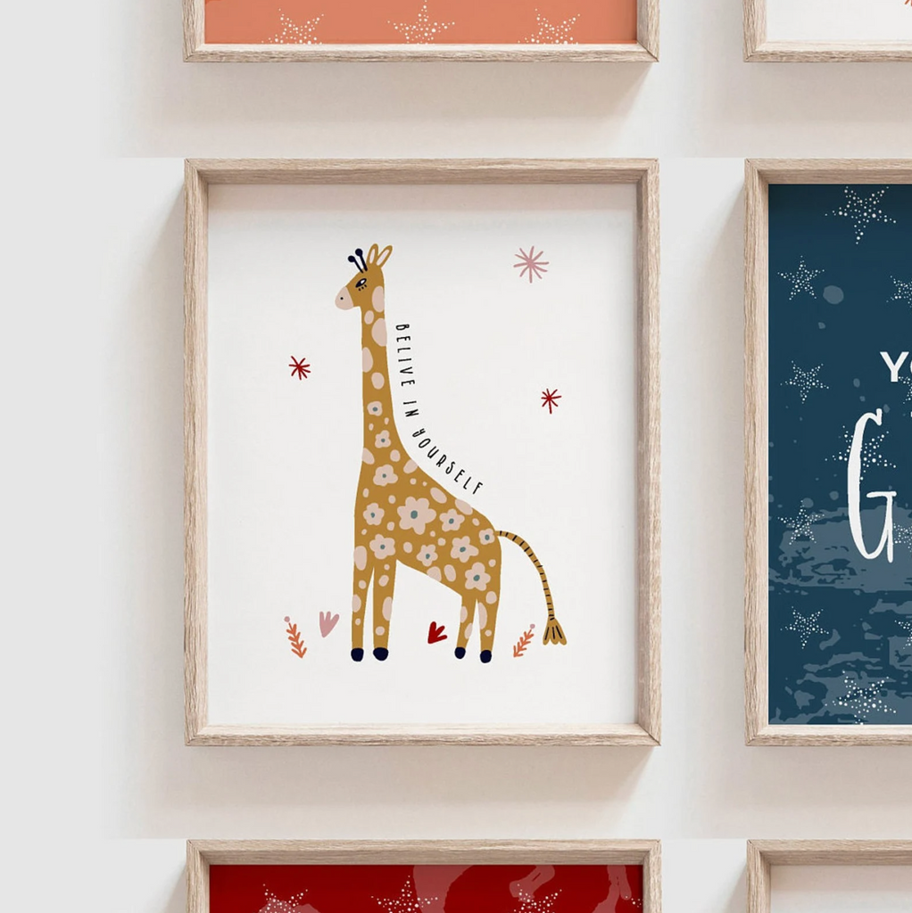 Children gallery wall inspiring, modern boho safari animal themed room decor, you are affirmations art, baby room modern boho kid print set
