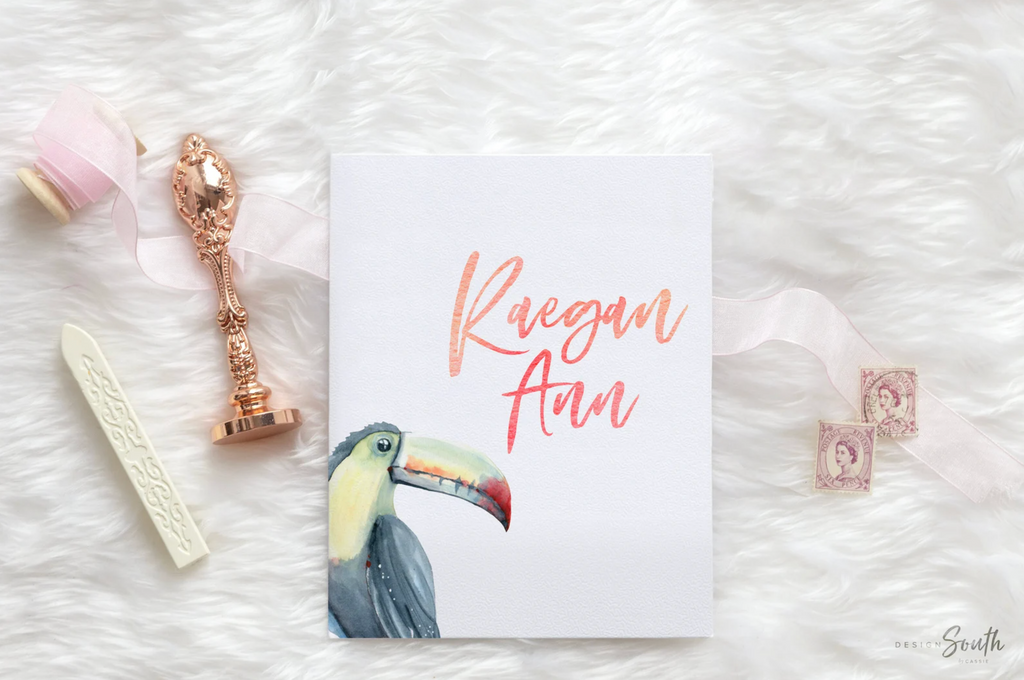 Toucan print art set, above crib tropical wall, tropical nursery decor, baby room decor, newborn nursery pink and green tropical themed art