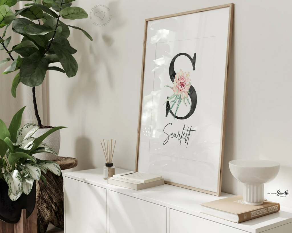 Nursery succulent decor, girl succulent art, girl bedroom cactus llama succulent theme decor, girl cactus decor, boho baby decor gray pink