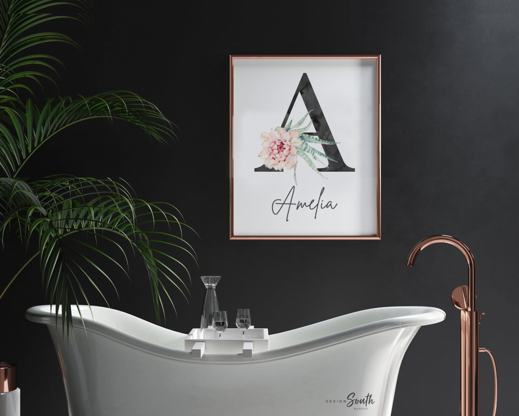 Nursery succulent decor, girl succulent art, girl bedroom cactus llama succulent theme decor, girl cactus decor, boho baby decor gray pink