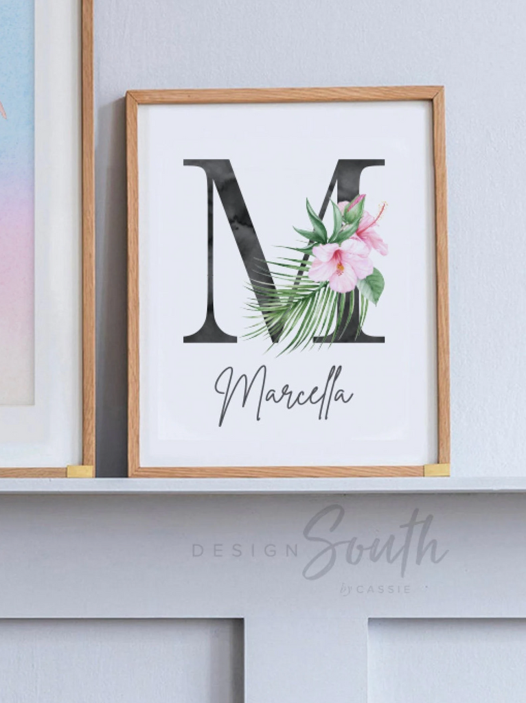 Sloth decor, tropical baby shower, sloth wall art prints for baby girl, sloth birthday party gift, sloth decorations, tropical room wall art