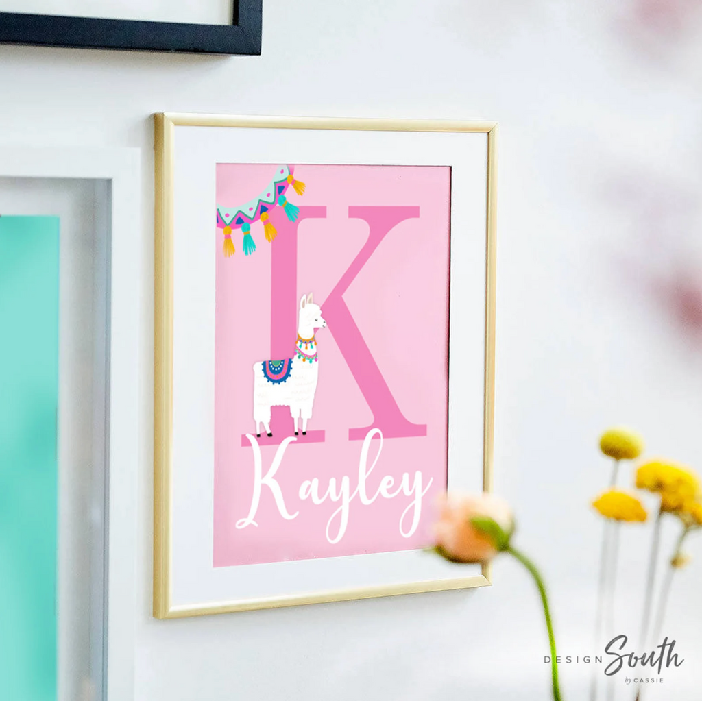 Llama nursery decor, llama nursery art, llama theme, llama baby decor, llama print, llama wall art, girl nursery prints, alpaca nursery art