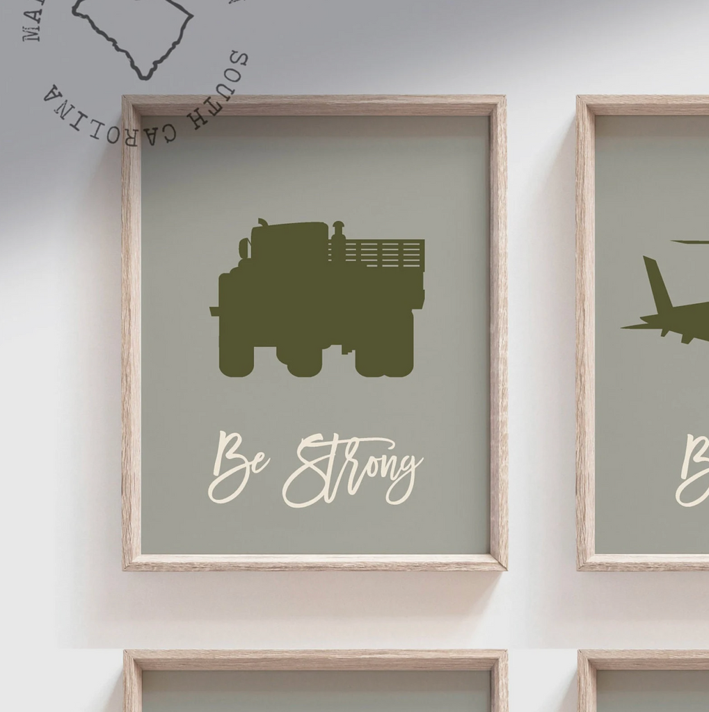 Army wall art, prints for kids, positive affirmation print, military style prints, military style theme room, boys prints, boys army decor