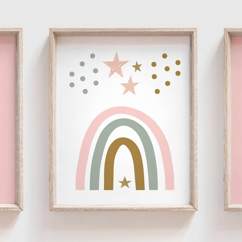 Pink floral boho nursery decor, boho nursery wall art idea, print set llama mauve pink succulents, llama themed baby room, wall decor girl bedroom llama