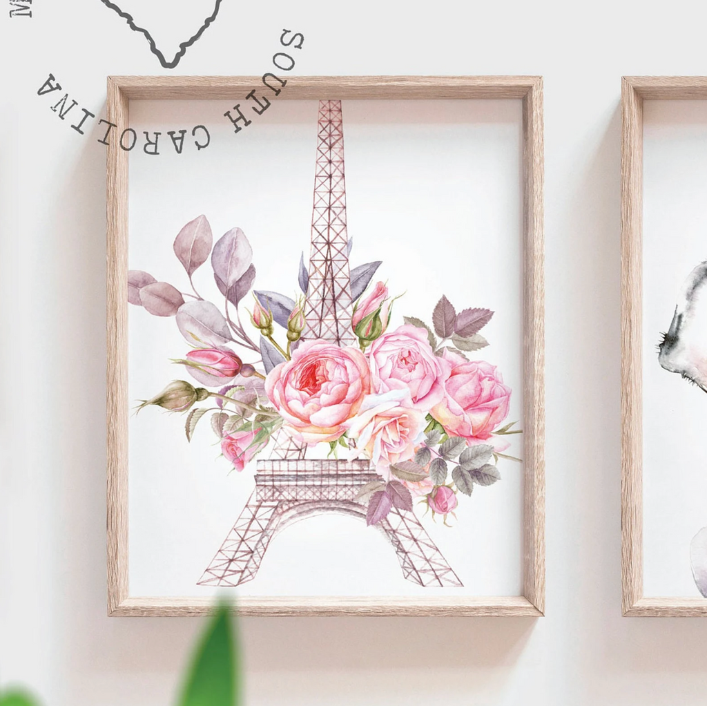 Parisian nursery decor ideas, girl travel room decor, baby animal travel themed, Paris girl bedroom art, Paris themed girl nursery decor