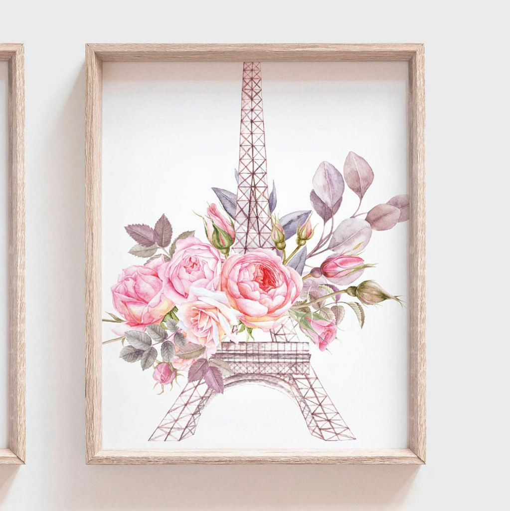 Parisian nursery decor ideas, girl travel room decor, baby animal travel themed, Paris girl bedroom art, Paris themed girl nursery decor