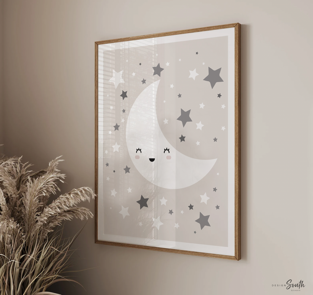 Dream big little ones, quote for twins, twin decor, twin nursery wall art, twins, girl twins, gray star cloud moon twins, twin art neutral