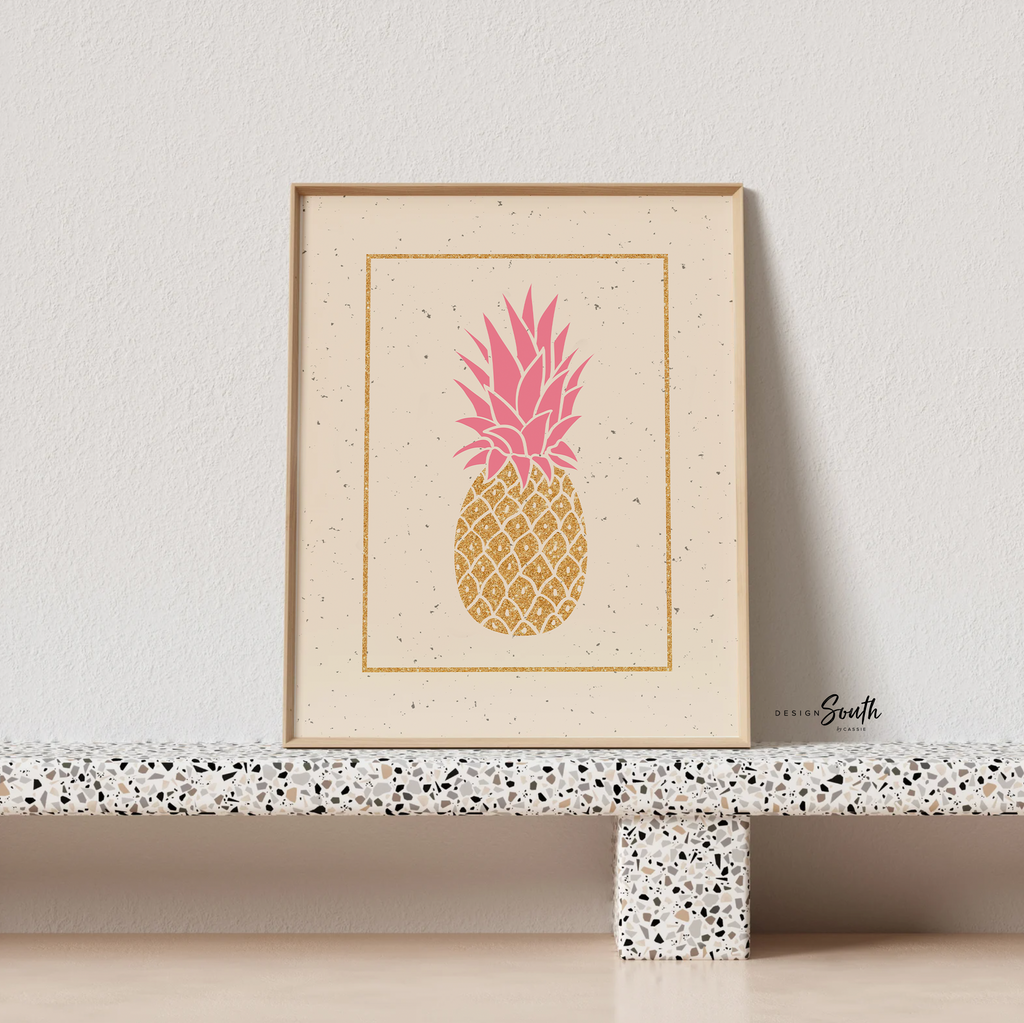 Textured girl tropical accent nursery decor, tropical animal theme, ivory and pink flamingo tropical nursery, girl nursery design, flamingo decor, pineapple art gold