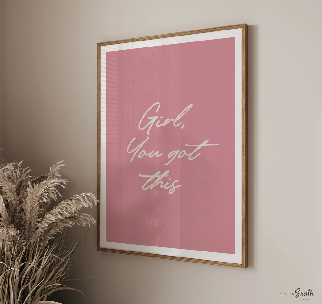 Motivational quote art for girls, nursery quote, girl mauve pink decor, girls nursery prints, mauve nursery decor, girl bedroom personalized