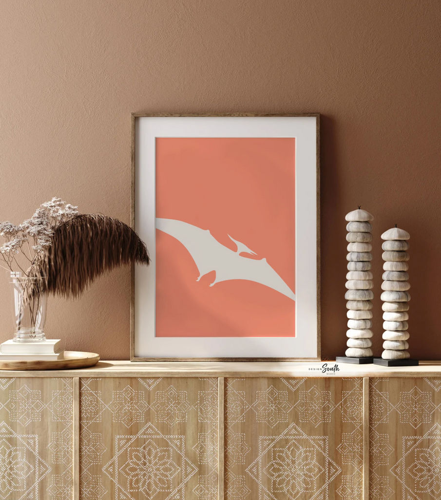 Boho dinosaur art, gender neutral dinosaur, contemporary boho dinosaur wall art, dinosaur posters, dinosaur themed bedroom muted boho colors