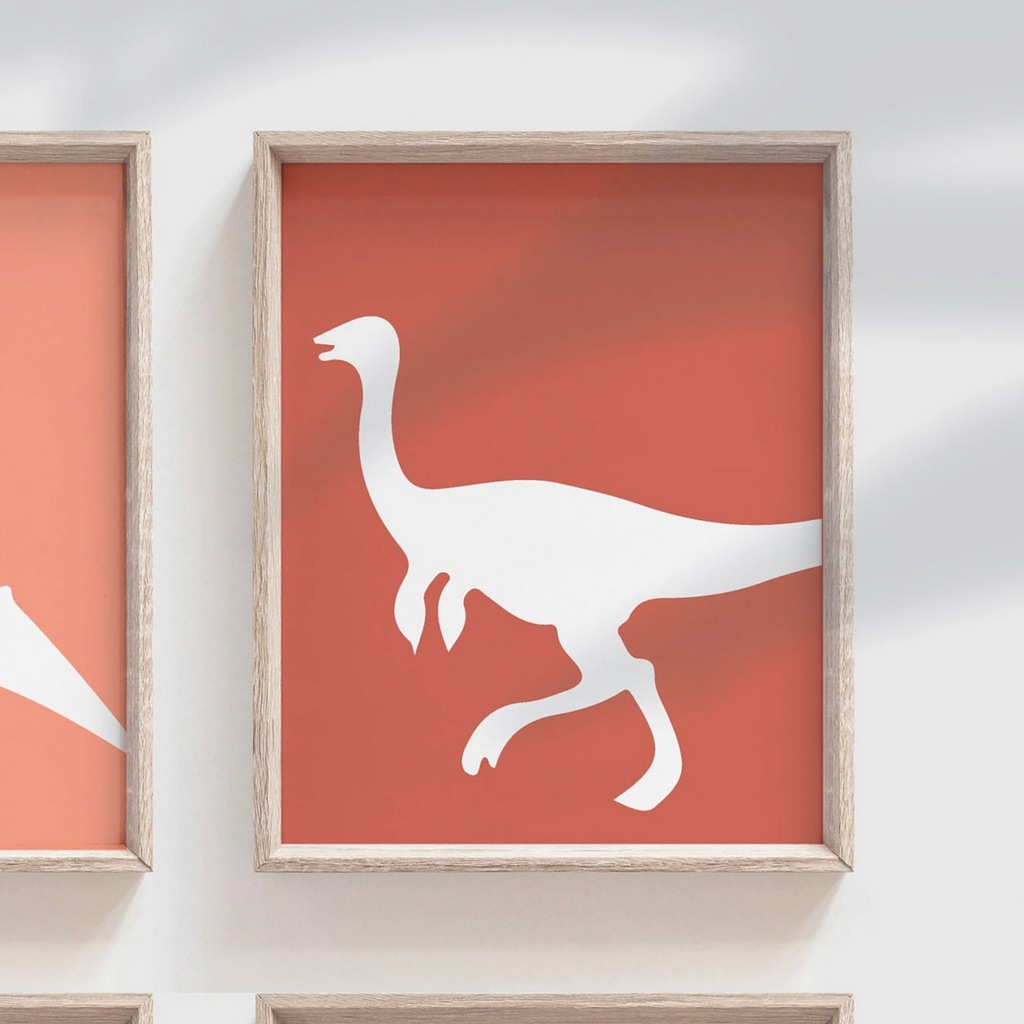 Boho dinosaur art, gender neutral dinosaur, contemporary boho dinosaur wall art, dinosaur posters, dinosaur themed bedroom muted boho colors