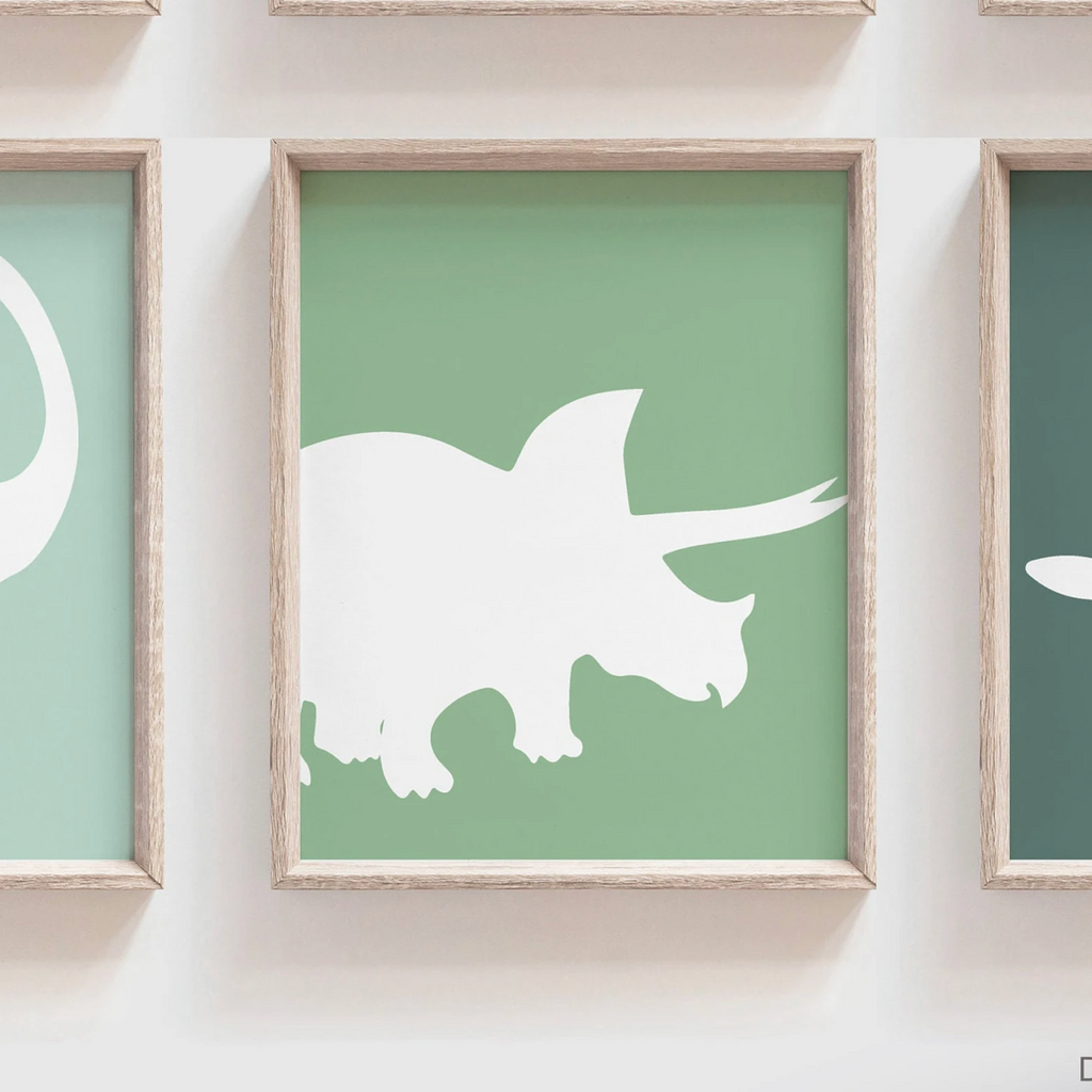 Boho dinosaur art, gender neutral dinosaur, contemporary boho dinosaur wall art, dinosaur posters, dinosaur themed bedroom muted boho colors