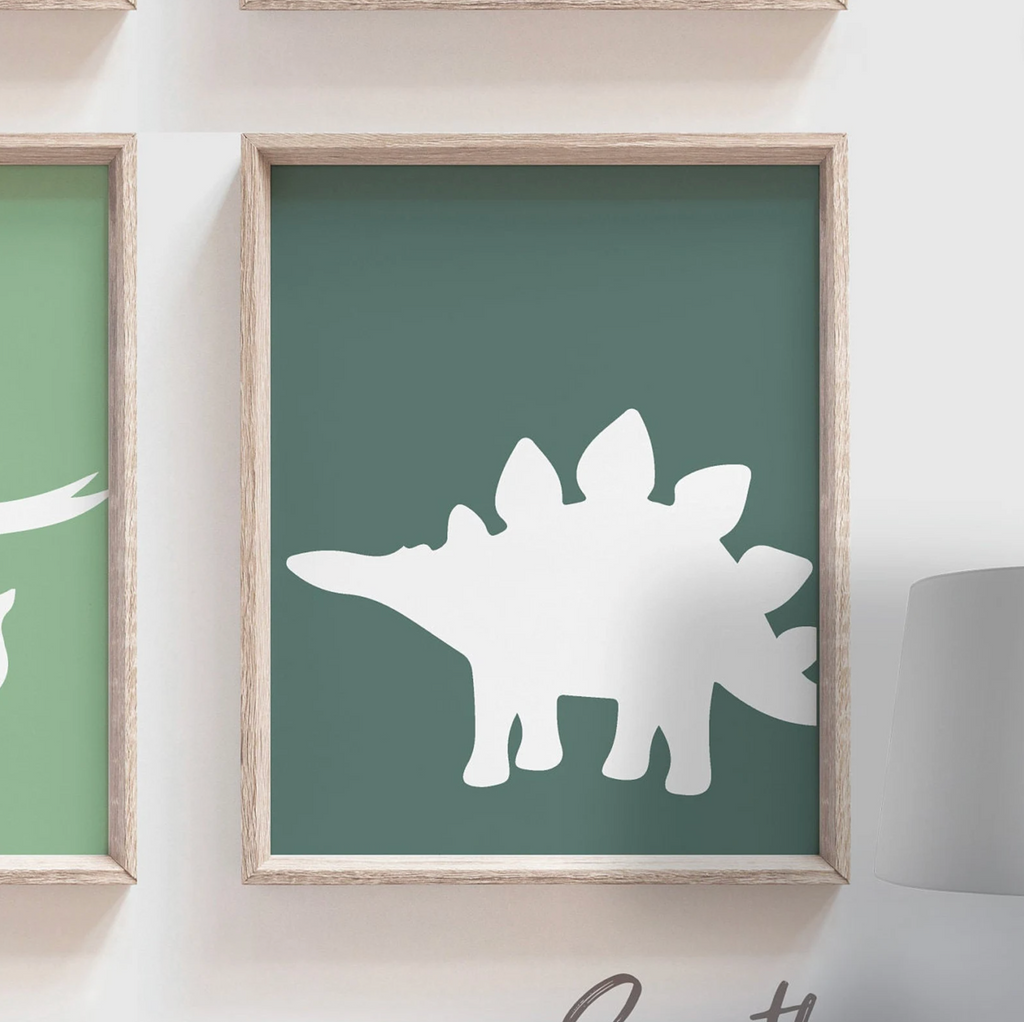 Boho dinosaur art, gender neutral dinosaur, contemporary boho dinosaur wall art, dinosaur posters, dinosaur themed bedroom muted boho colors