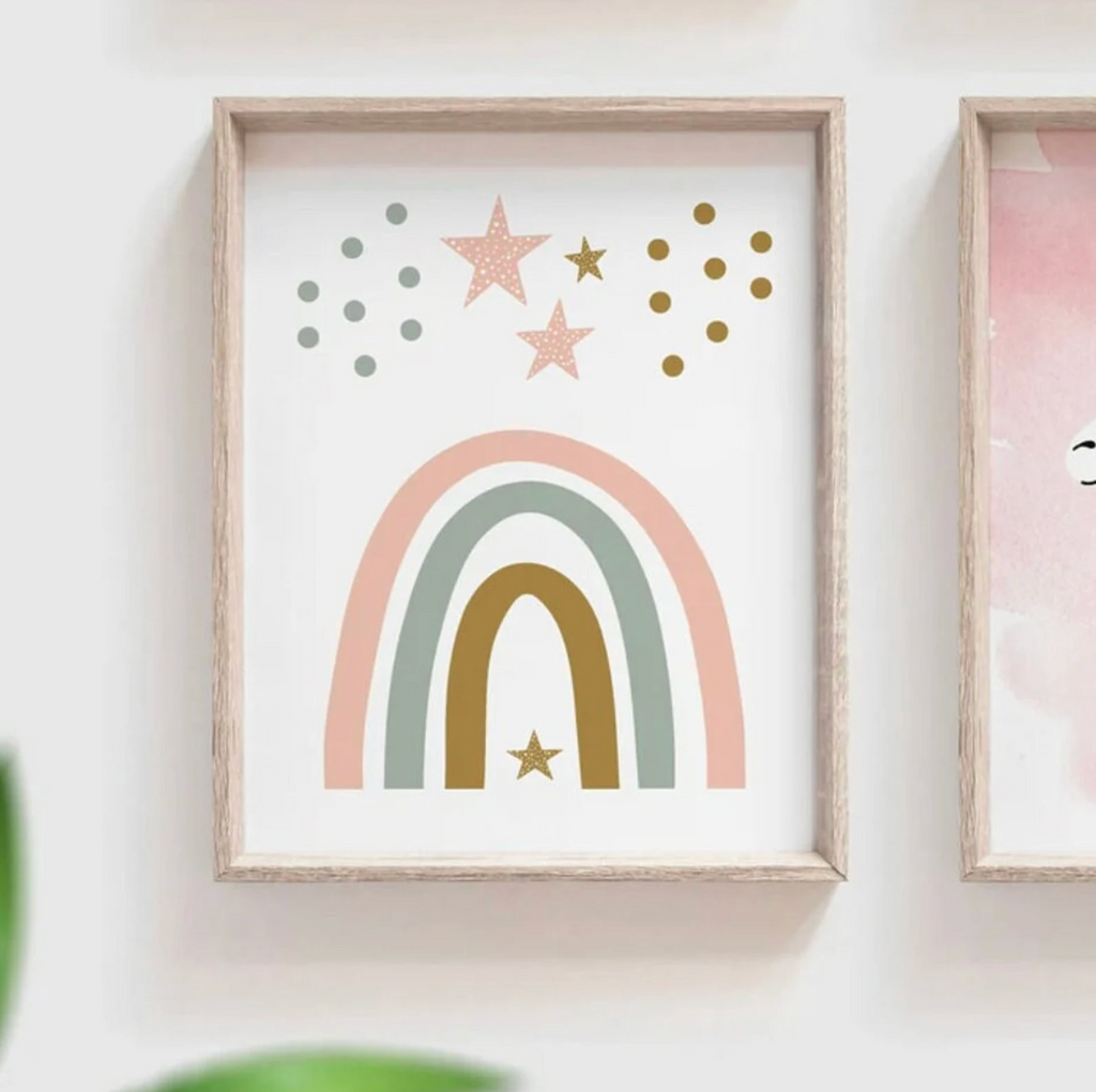 Boho nursery decor, boho nursery wall art idea, print set llama mauve pink succulents, llama themed baby room, wall decor girl bedroom llama