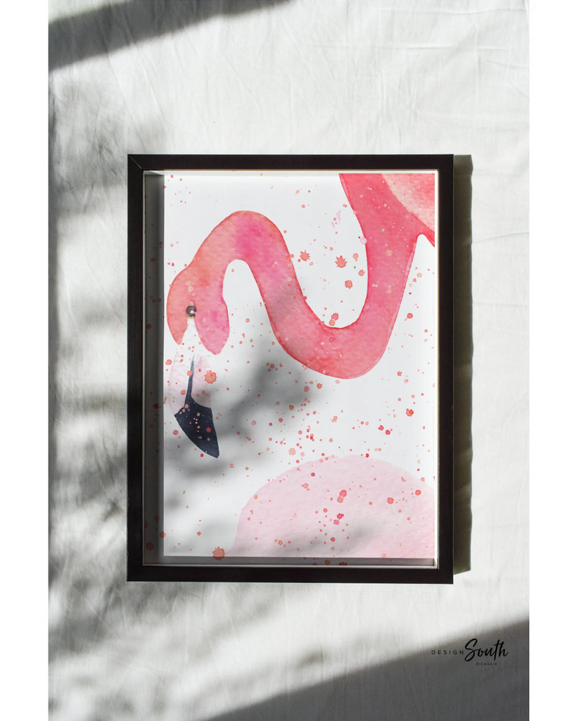 Pink flamingo wall art, little girl room art pink flamingos, pink flamingo nursery wall ideas, pink flamingo decor, wall art for girls room