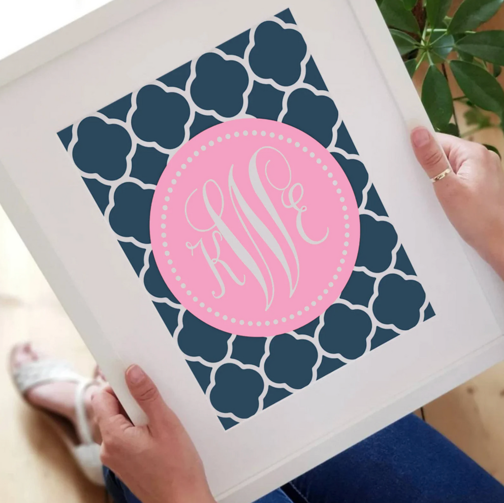 Pink teal wall art, custom wall art, teal pink and grey art prints, girl bedroom prints, girl's bedroom art, teal hot pink bedroom wall art