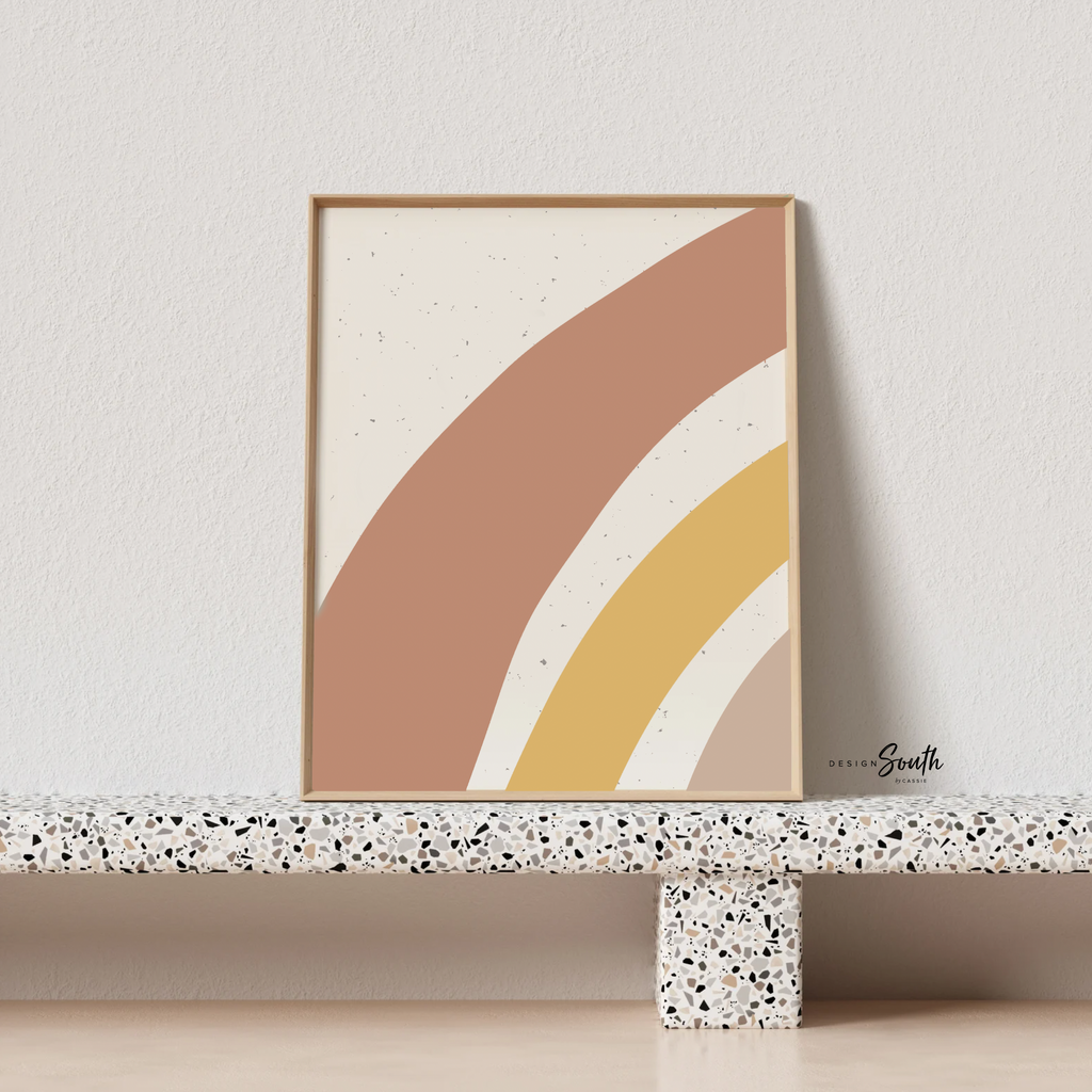 Neutral nursery decor, earthy neutral tones, kids neutral wall art, neutral boho rainbow kids baby children, art gender neutral prints