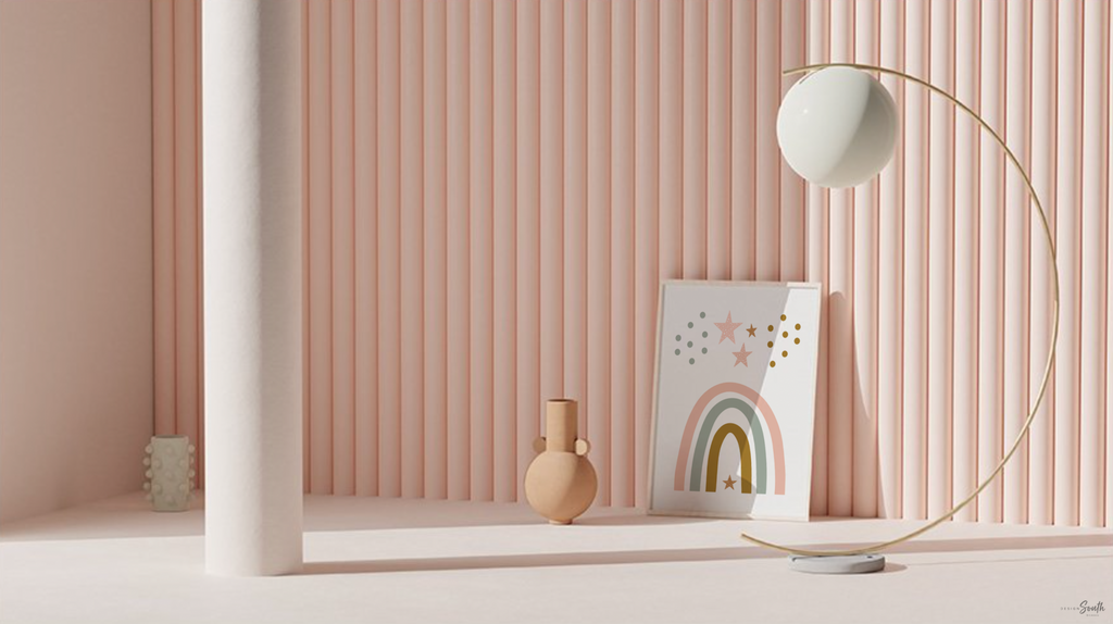 Boho baby room decor, baby girl nursery ideas mauve pink, bohemian style nursery art print set for girl, personalized gift girl boho llama