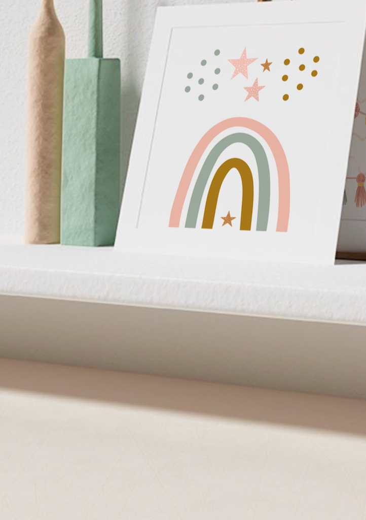 Boho baby room decor, baby girl nursery ideas mauve pink, bohemian style nursery art print set for girl, personalized gift girl boho llama