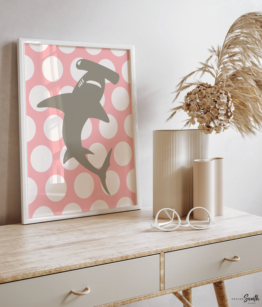 Girls shark nursery pink and gray, baby girl nursery sharks, pink sharks, pink and gray sharks, girls bedroom sharks, shark decor for girls
