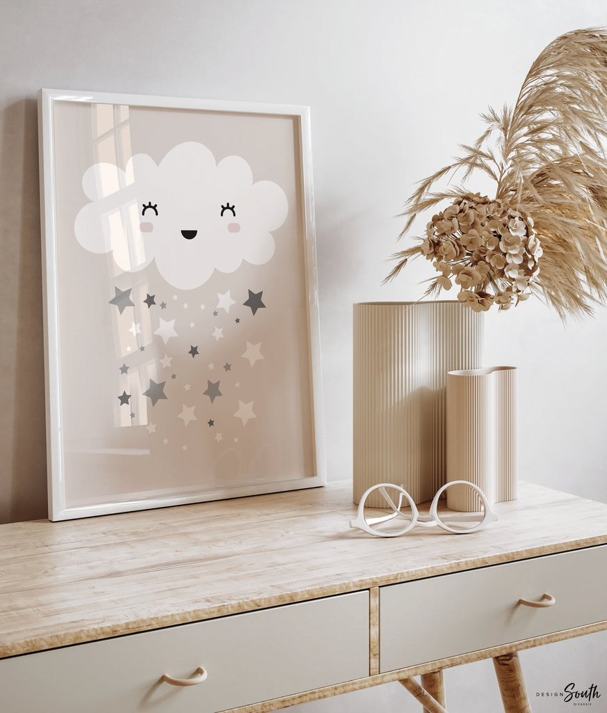 Dream big little ones, quote for twins, twin decor, twin nursery art, twins, boy girl twins, gray star twins cloud moon, twin art neutral