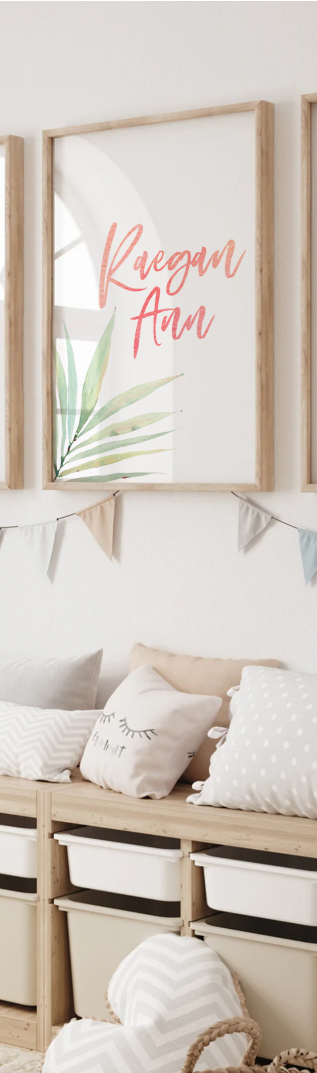 Flamingo print art set, above crib tropical wall, flamingo nursery decor, baby room decor, newborn flamingo nursery pink and green